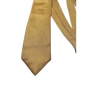 Westbury Collection Silk Necktie Yellow Medallion Geometric Dots